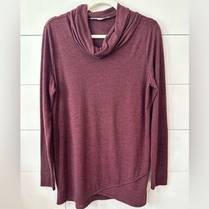 LOFT Maroon Cowl Neck Sweater